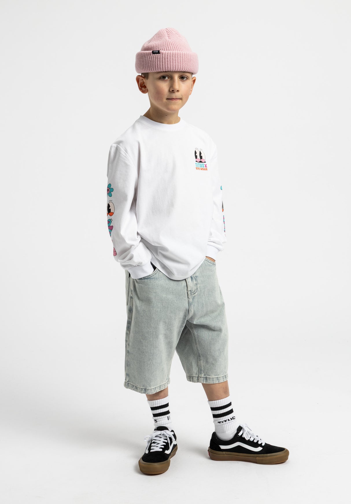 x YEYE WELLER Keep Rollin' Kids white Unteransicht