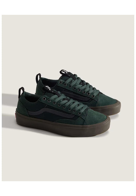 Vans Skate Old Skool 36 + Schuhe Jungs green-gum – Rückenansicht
