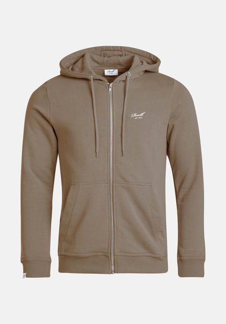 Reell Staple Terry Zip-Hoodie fallenrock – Vorderansicht