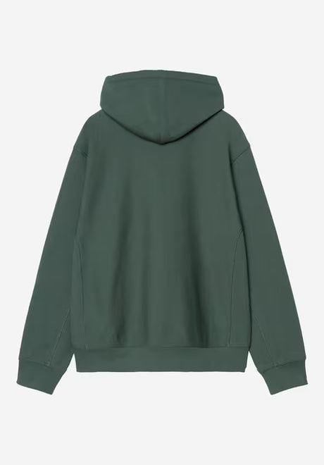 Carhartt WIP Hooded American Script Hoodie kalegreen – Rückenansicht