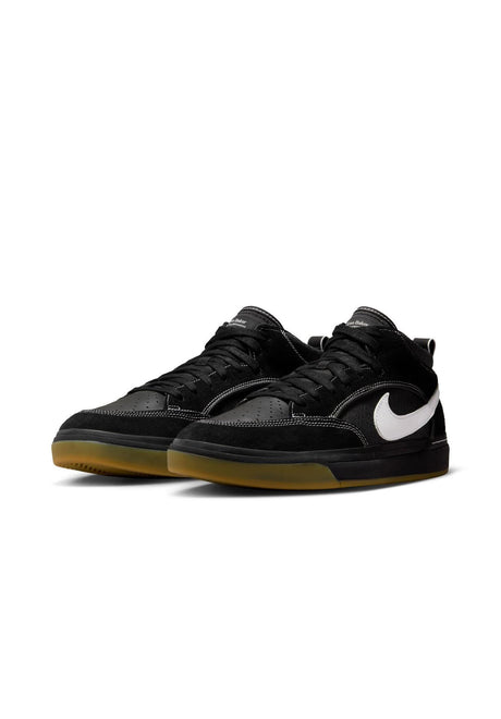 Nike SB React Leo Schuhe Jungs black-white-blackgum-lightbrown – Rückenansicht