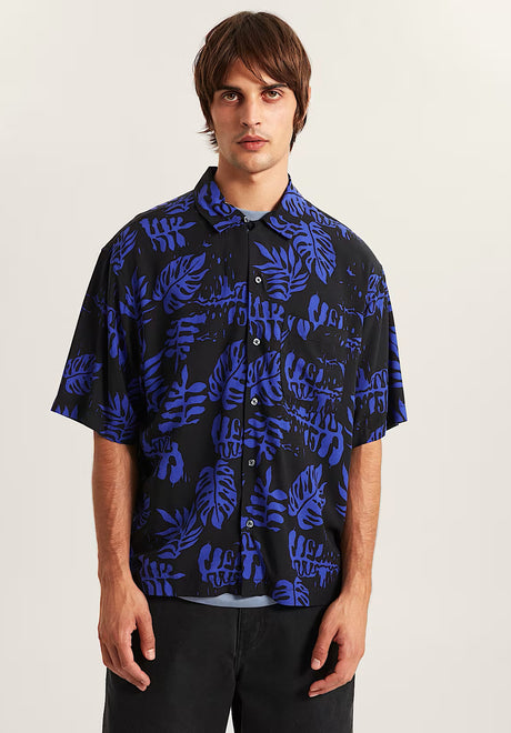 Vans Van Doren Printed Camp 3 Hemd-Kurzarm royalcobalt – Vorderansicht
