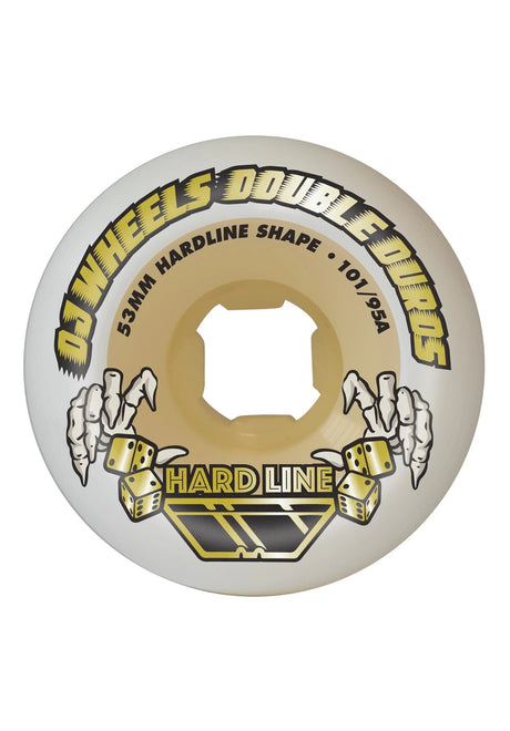 OJ Wheels Double Duro Hardline 101A/95A Rolle gum – Vorderansicht
