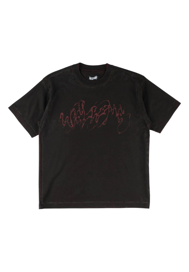 Weep Overprint Knit blackplum Vorderansicht