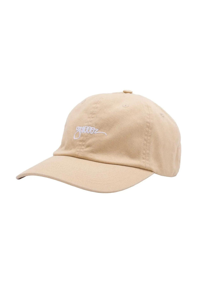 Tag 6-Panel Polo Snapback khaki-washed Vorderansicht