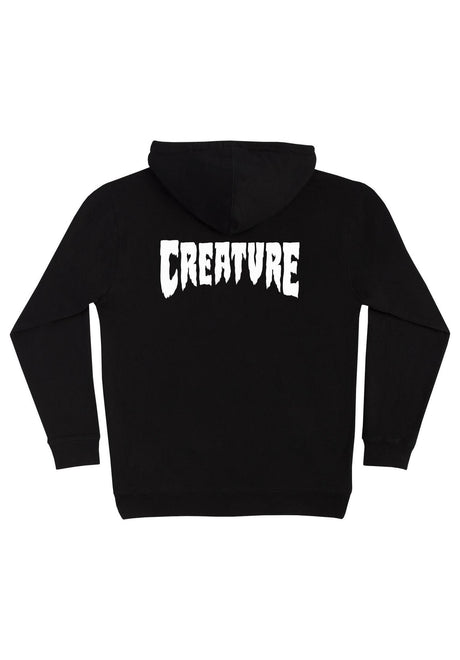 Creature Mono Heavyweight Hoodie black – Rückenansicht
