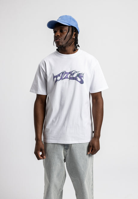 TITUS Classic Logo T-Shirt white-nightpetrol – Rückenansicht