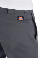 Slim Straight Dickies Work Pant WP873 charcoal Closeup2
