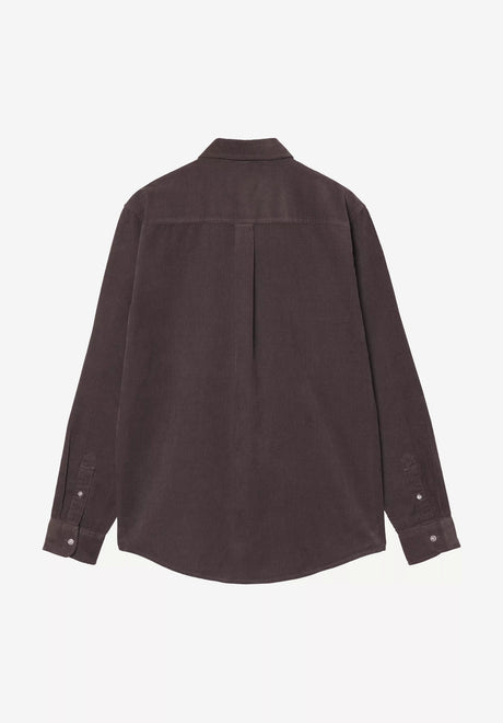 Carhartt WIP Madison Fine Cord Shirt Hemd-Langarm shale-wax – Rückenansicht