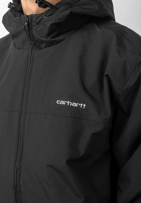 Carhartt WIP Hooded Sail Jacket Winterjacke black-white – Ansicht 2