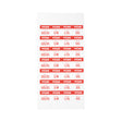 Helmet Rental Sticker Set red Vorderansicht