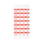 Helmet Rental Sticker Set red Vorderansicht