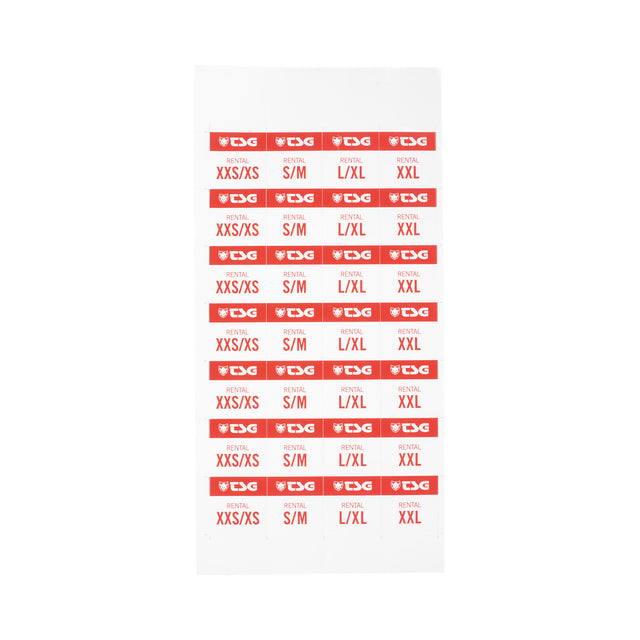 Helmet Rental Sticker Set red Vorderansicht