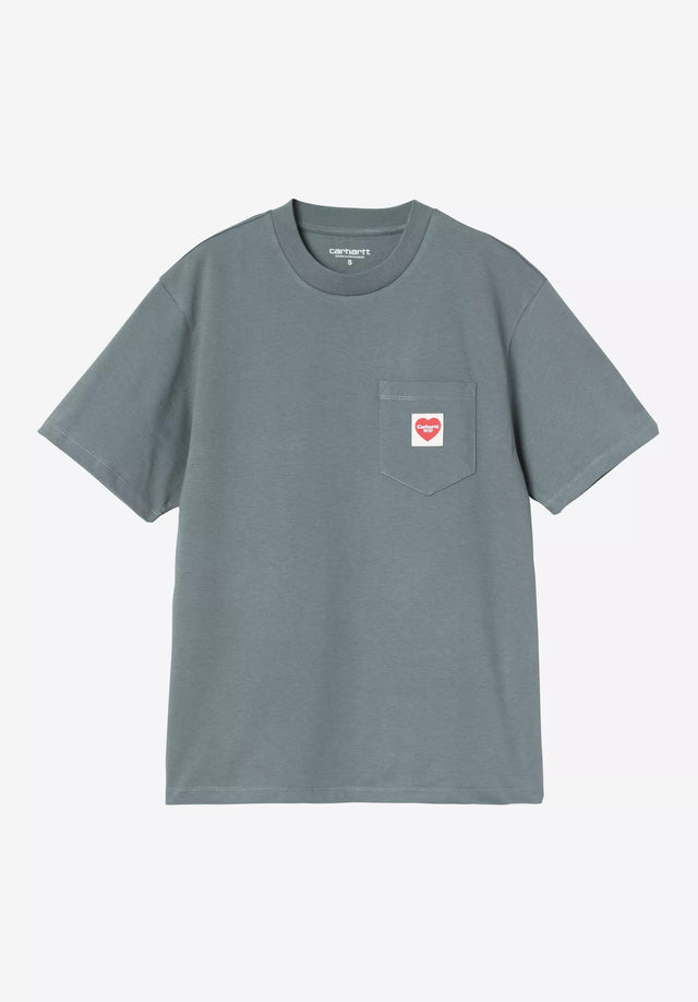 W' Pocket Heart cozyblue-red Vorderansicht