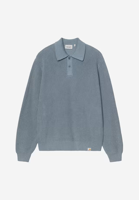 Carhartt WIP Miles Polo-Shirt shadyblue – Vorderansicht