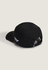 Check Side Curved Bill Jockey black Rueckenansicht