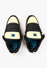 CX 301 black-teal-canaryyellow Closeup2