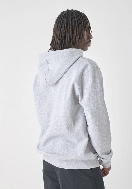 Cleptomanicx Ligull Classic Hoodie heathergrey – Rückenansicht