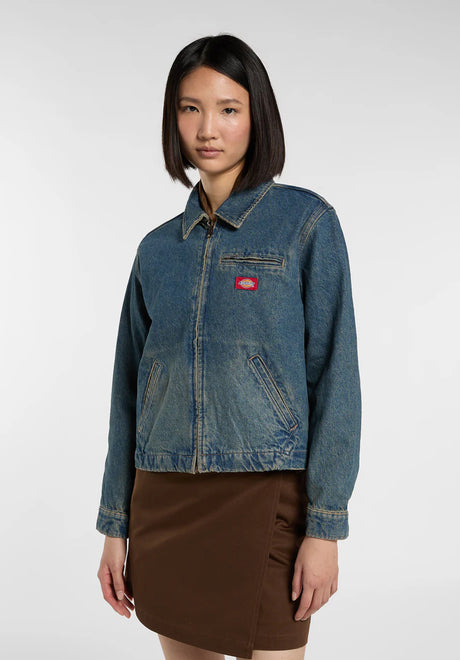 Dickies Denim Painter Übergangsjacke khakitintedblue – Vorderansicht