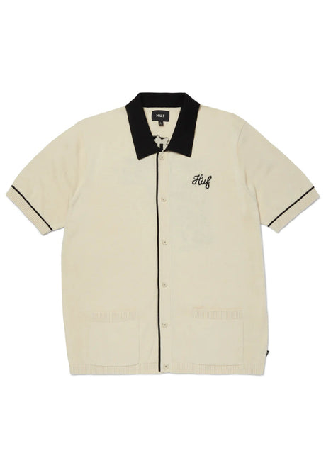 HUF Icarus Polo-Shirt natural – Vorderansicht