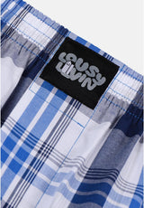 Organic Check sober-blue Rueckenansicht