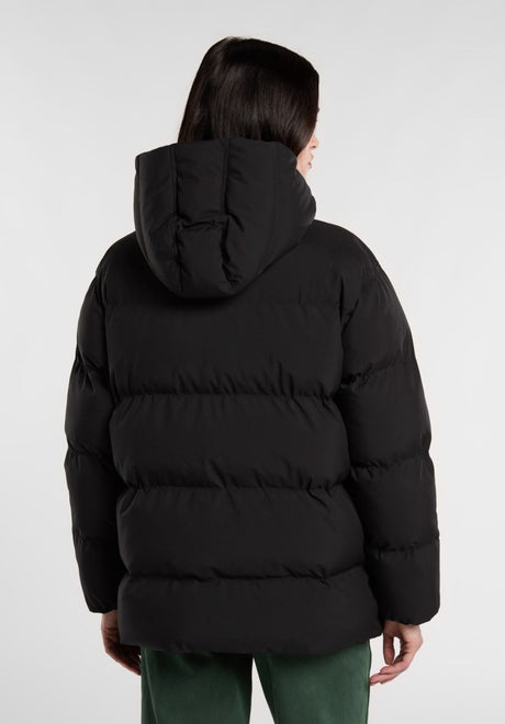 Eagleville Hooded Puffer black Rueckenansicht