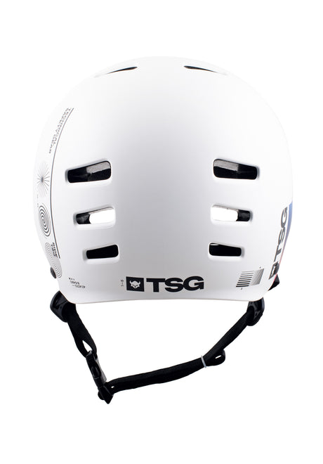 TSG Evolution Graphic Design Helm white board-cast – Rückenansicht