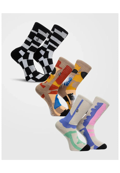 Volcom Print Mixer 3 Pack Socken multi – Vorderansicht