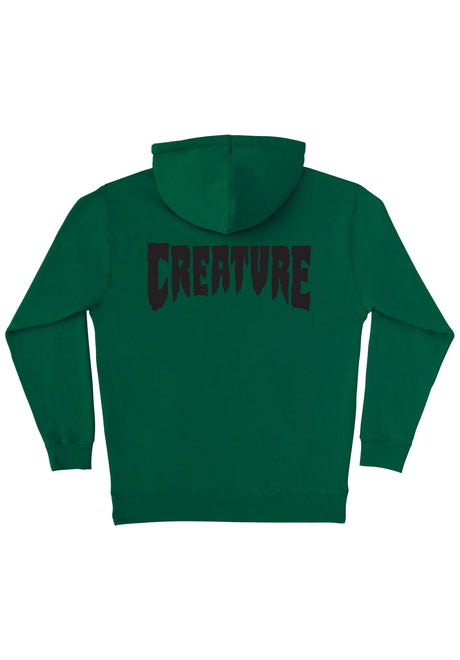 Creature Mono Heavyweight Hoodie darkgreen – Vorderansicht