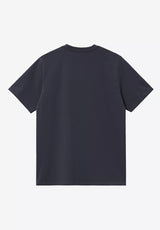 Script Embroidery darknavy-white Rueckenansicht