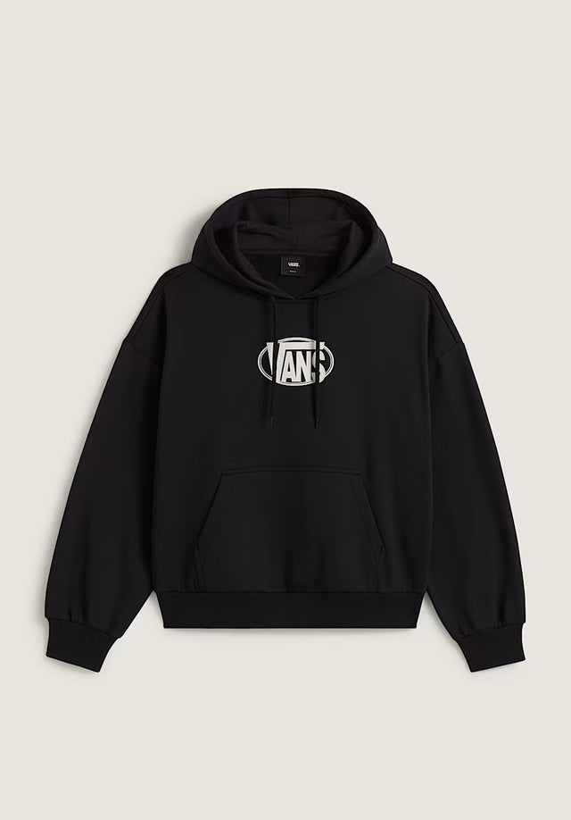 Oval Logo Retro black Vorderansicht