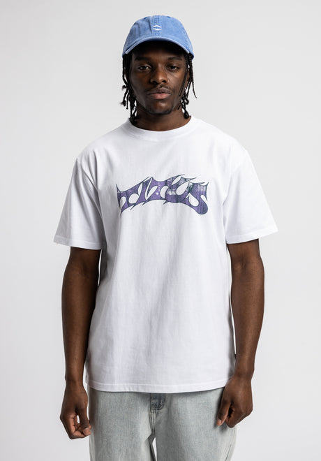 TITUS Classic Logo T-Shirt white-nightpetrol – Vorderansicht