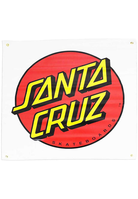 Santa-Cruz Classic Dot Banner diverser Artikel white – Vorderansicht