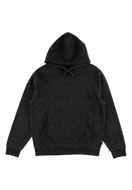 Welcome Serpent Enzyme-Washed Animal Print Hoodie black – Vorderansicht