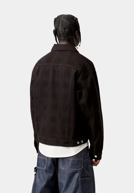 Carhartt WIP W' Everson Shirt Jac Übergangsjacke eversonprint-blackstonewashed – Detailansicht 1