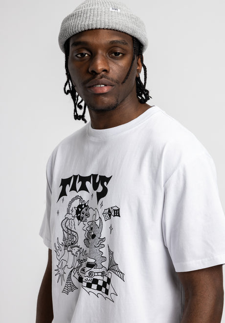 TITUS Devils World T-Shirt white – Rückenansicht
