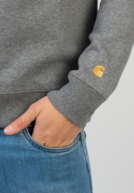 Carhartt WIP Chase Sweatshirt greyheather-gold – Ansicht 3