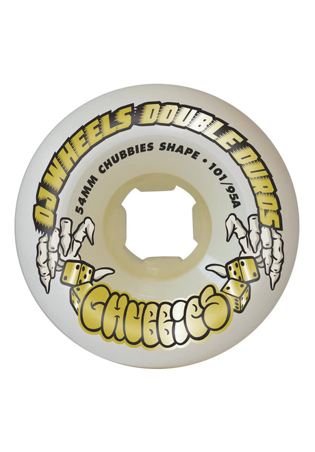 OJ Wheels Double Duro Chubbies 101A/95A Rolle gum – Vorderansicht