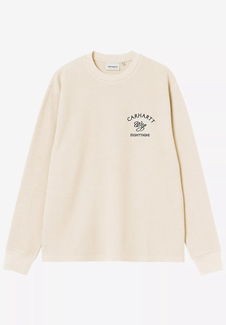 Carhartt WIP Eightynine Waffle Longsleeve natural-black – Vorderansicht