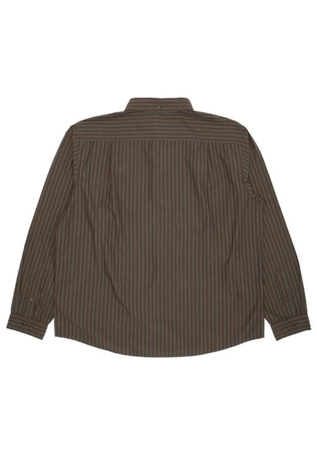 GX1000 Long Sleeve Button Down Hemd-Langarm brown-stripe – Rückenansicht
