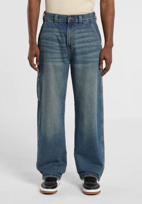 Dickies Stevensville Carpenter Jeans khaki-tintedblue – Vorderansicht