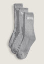 Classic Crew 3er-Pack heathergrey Vorderansicht