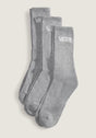 Classic Crew 3er-Pack heathergrey Vorderansicht