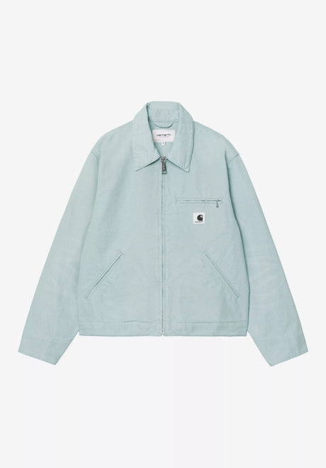 Carhartt WIP W' OG Detroit Übergangsjacke tourmaline-tourmalinestonecanvas – Vorderansicht