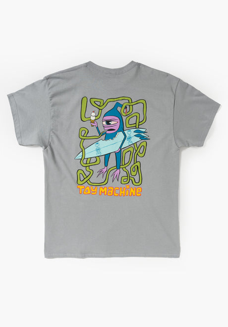 Toy-Machine Surf Sect T-Shirt silver – Vorderansicht