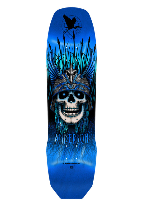 Powell-Peralta Andy Anderson Heron Skull Deck blue-foil – Vorderansicht