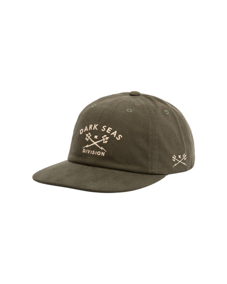 Dark Seas Tridents Low Pro 6-Panel Unstructured Cap olive – Vorderansicht