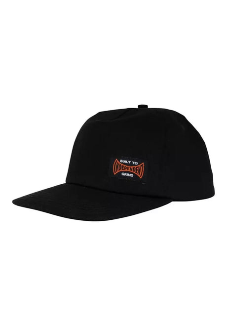 Built To Grind Span 5-Panel Unstructured Snapback black Rueckenansicht