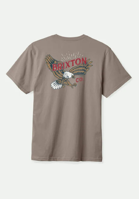 Brixton Keller T-Shirt cinderwornwash – Vorderansicht