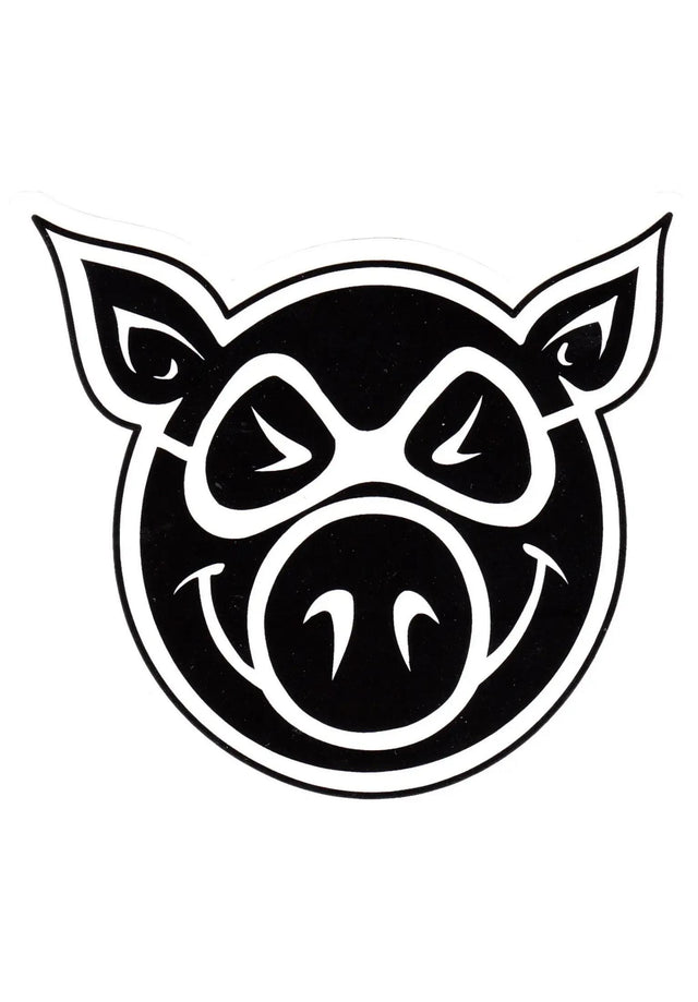 Head Large Sticker black-white Vorderansicht